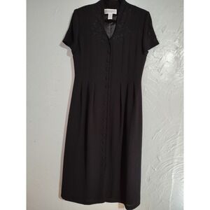 Jessica Howard Lined Maxi Dress 10 Black Tie Back Floral Sequins Cocktail Party